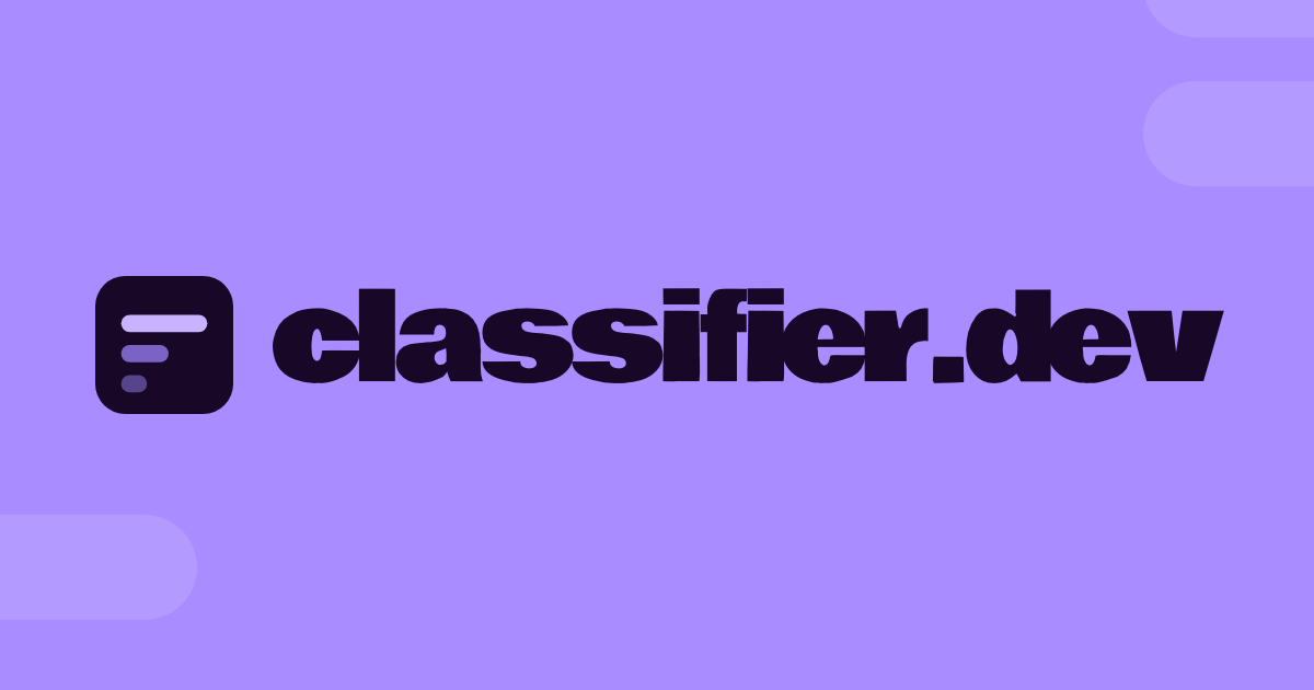 Обложка сервиса classifier.dev от автора